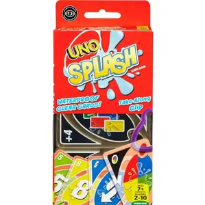 UNO Splash Dedicated Deck Card Game, Toys & Hobbies Water-Resistant Plastic Cards